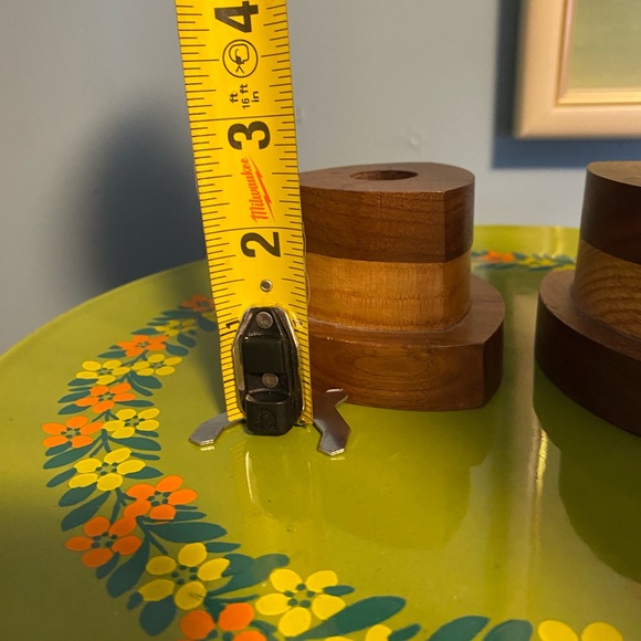 Mid century modern Teak wood candle holders - Picture 4 of 4